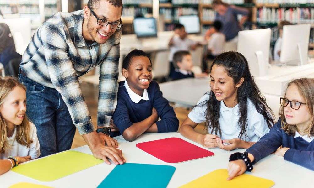 teacher with children in class
